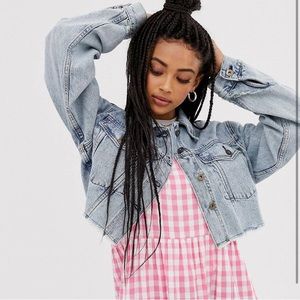 Cropped denim jacket oversized
